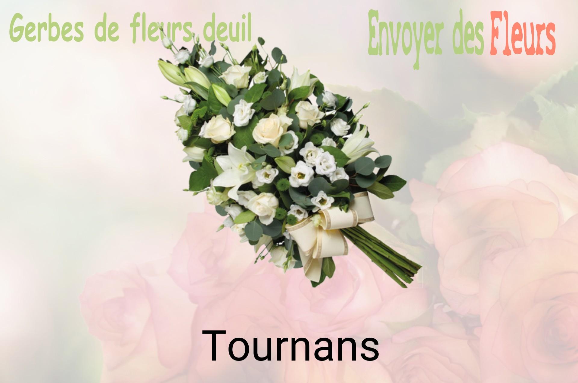 Gerbe de fleurs de deuil livrée à Tournans
